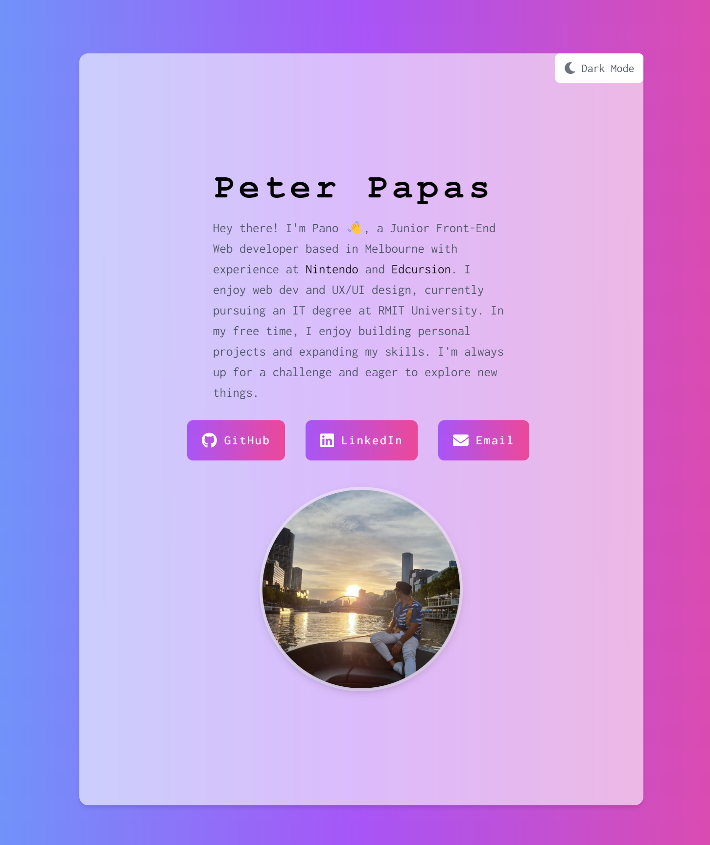 Linktree-style Landing Page